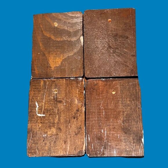 4 Vintage Raggedy Ann & Andy Wood Block Wall Hangings 2”x4” Decoupage B12 - Picture 2 of 7